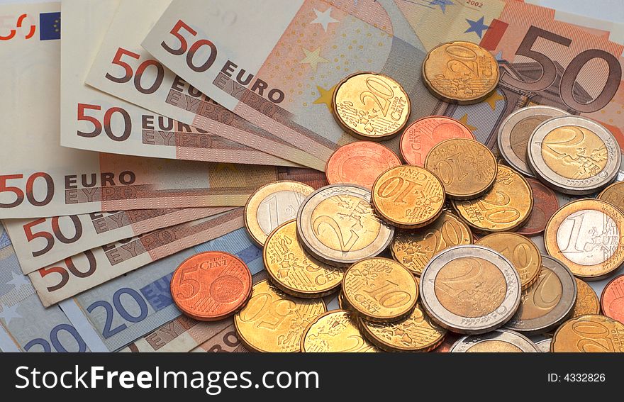 Eu money background cash coins