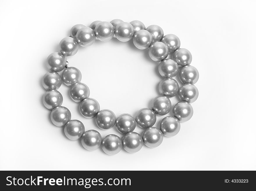 Necklaces from white and black pearls. Necklaces from white and black pearls