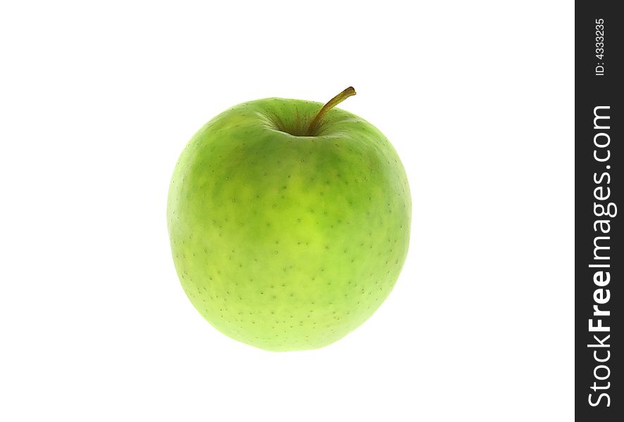 Green Apple On A White Background