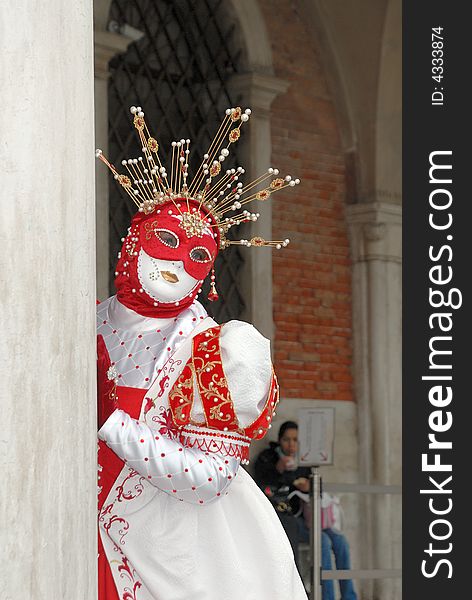 People during the Venice Carnival in Italy