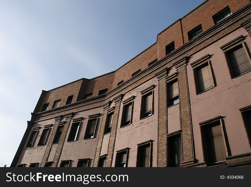 A brick house in postmodern style, norway. A brick house in postmodern style, norway