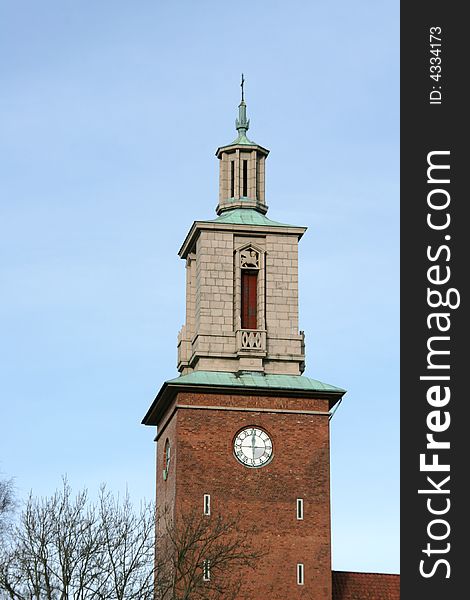 Tower of Glemmen kirke, Norway. Tower of Glemmen kirke, Norway.