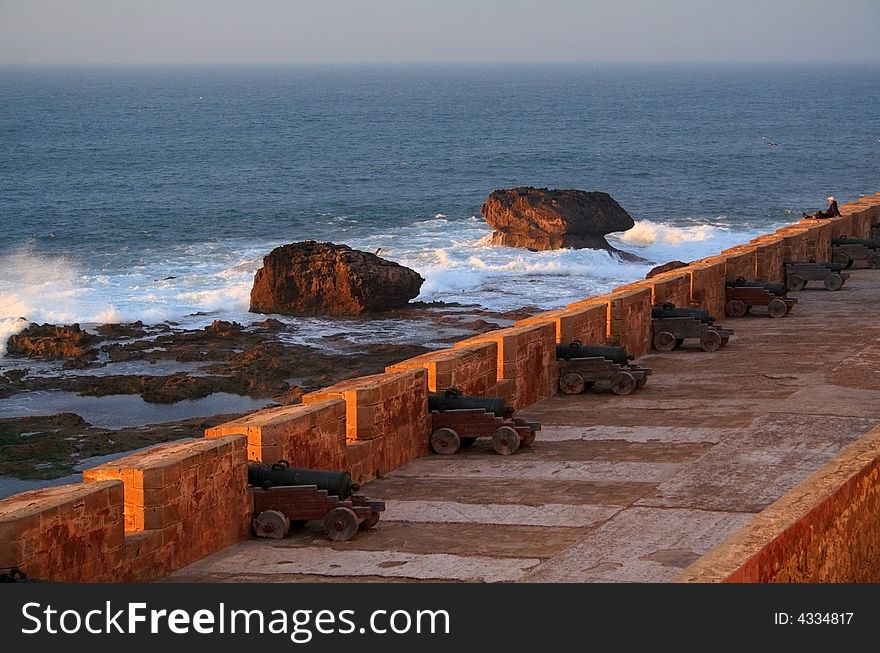 Sunset at Essaouira beach, Morocco, Africa. Sunset at Essaouira beach, Morocco, Africa