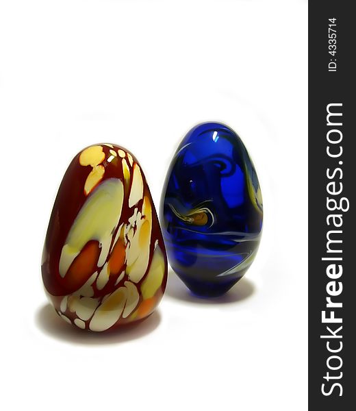 Twoo Beautiful Glass Eggs