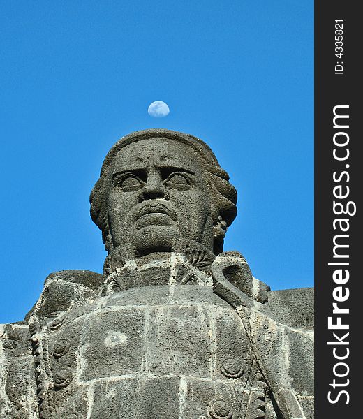 Statue And Moon