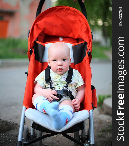 Baby in sitting stroller #6