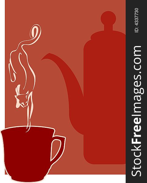 Vector image for coffee break cards, posters and menu. Vector image for coffee break cards, posters and menu