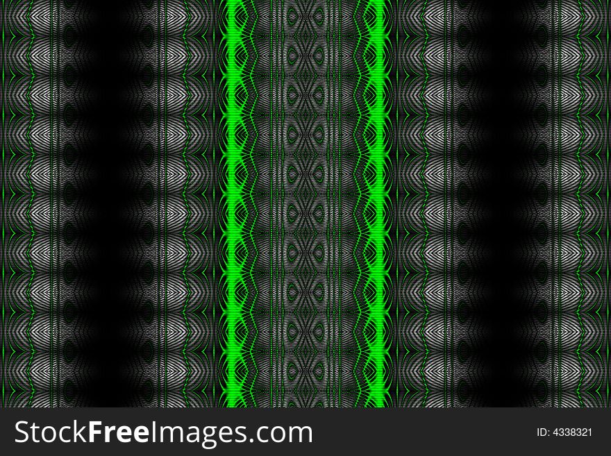 Abstract green pattern on the black background. Abstract green pattern on the black background