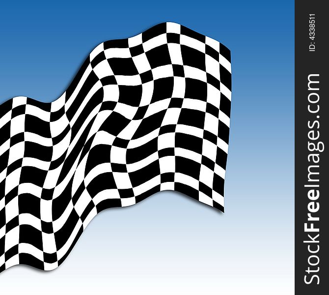 Racing flag for start or finish time. Racing flag for start or finish time