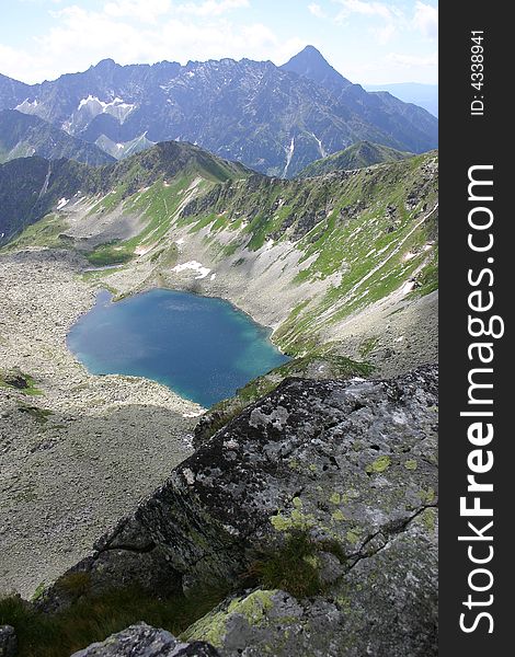 A mountain lakes in Polish Tatra Mountains