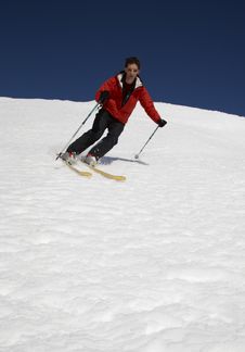 Male Skier Stock Photo