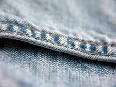 Free Denim With Seam Royalty Free Stock Photography - 4348107