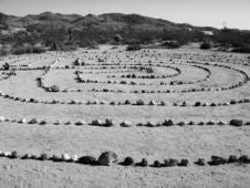 Zen Rock Garden In The Desert B&W Royalty Free Stock Photos Zen Rock Garden In The Desert B&W Royalty Free Stock Photos