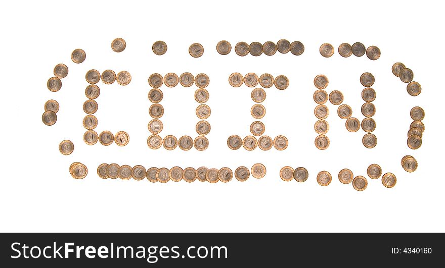 Some coins as word coin