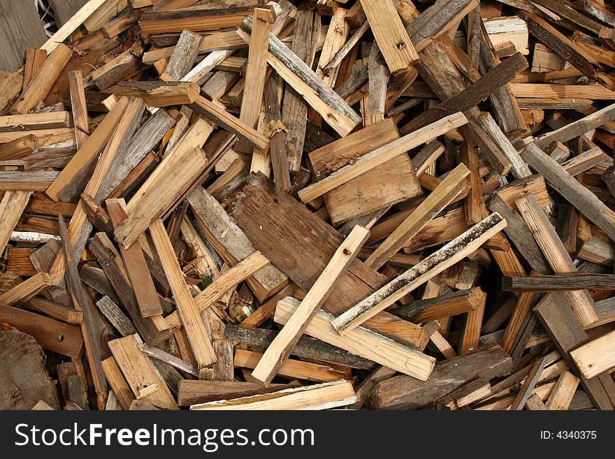 Wood as combustible in a backyard. Wood as combustible in a backyard