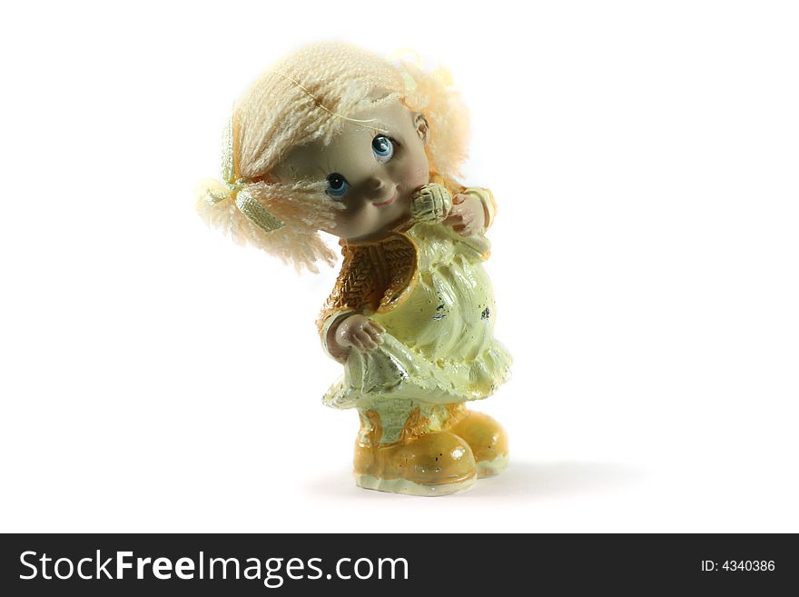 Statuette: A little girl eating icecream. Statuette: A little girl eating icecream