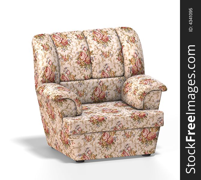 Comfortable arm chair (single) with Clipping Path