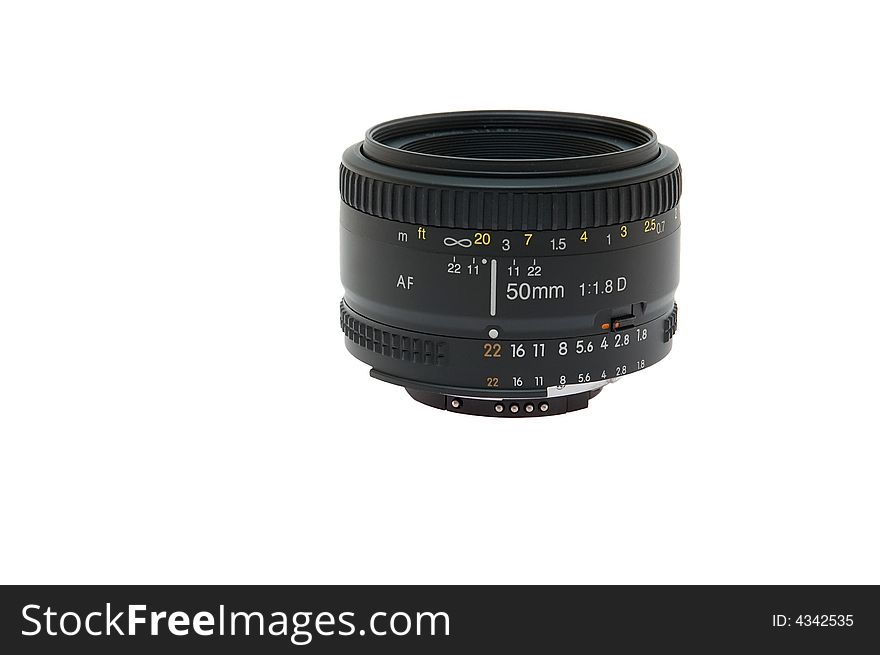 50 mm fix lens isolated