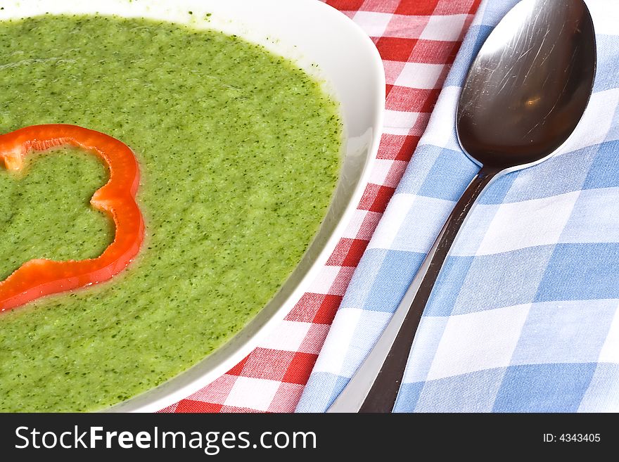 Fresh homemade broccoli soup a wonderfully healthy dish