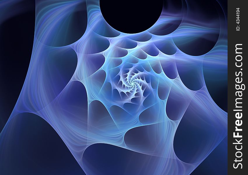 High-resolution 3D illustration of a sea sponge spiral. High-resolution 3D illustration of a sea sponge spiral