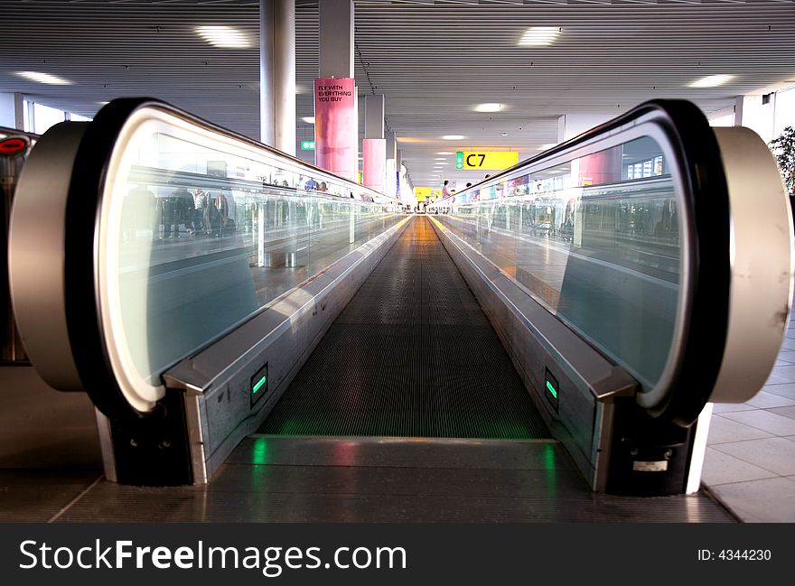 An mechanical passage in airport