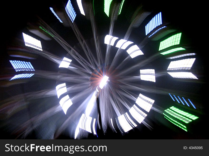 Ferris wheel at amusement park, delhi, india