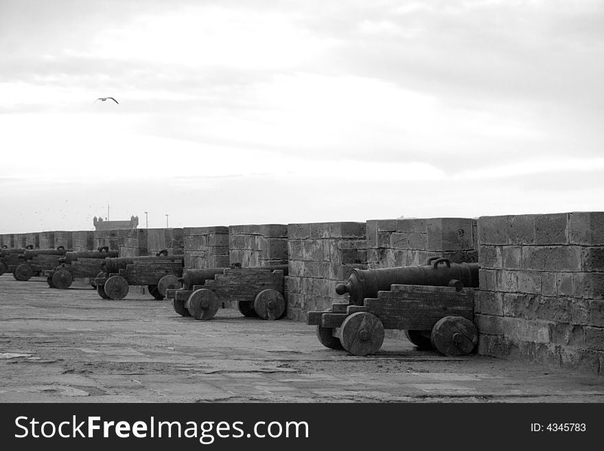 Cannons at Essaouira Fortress, Morocco, Africa