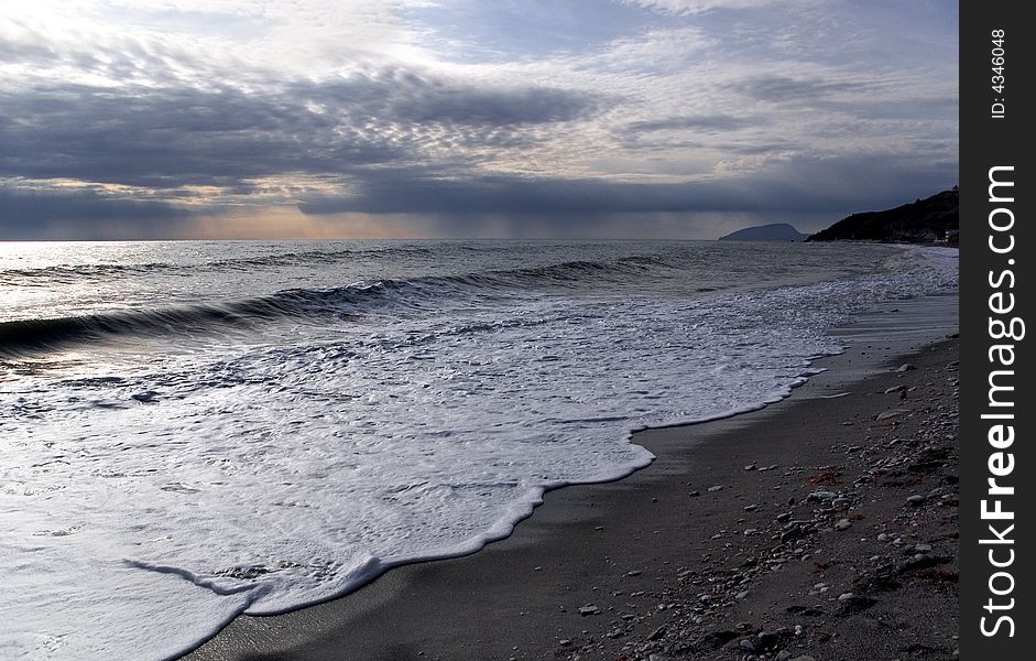 Krimea, Ukraine, black sea, after thunderstorm. Krimea, Ukraine, black sea, after thunderstorm...