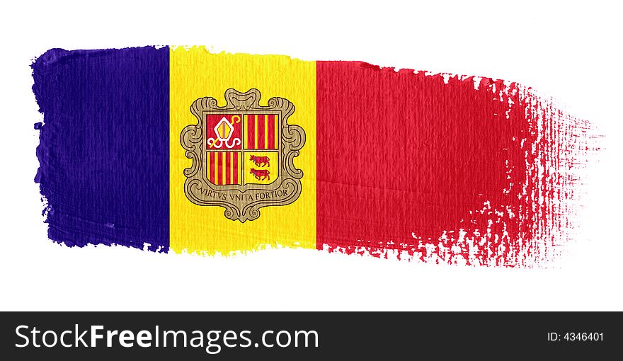 Brushstroke Flag Andorra