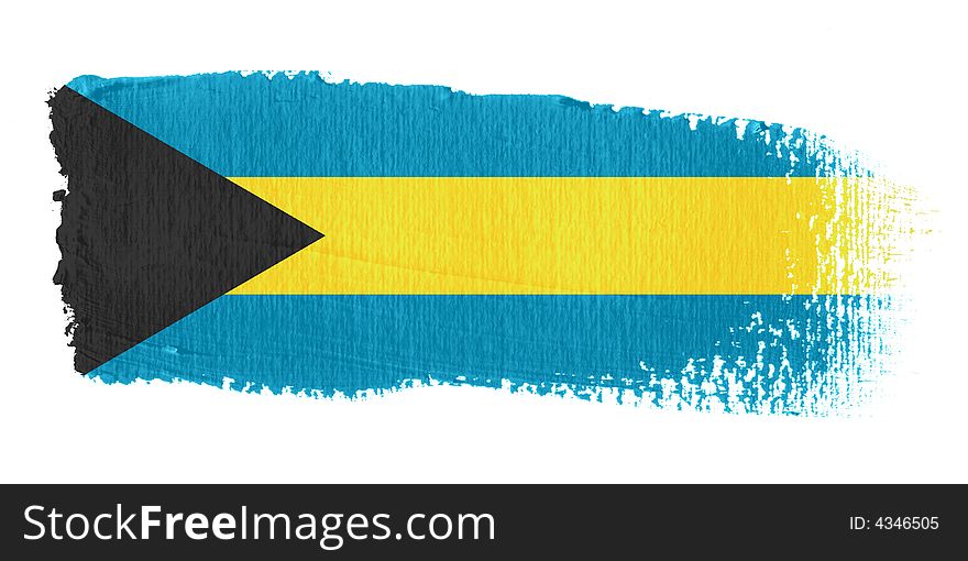 Brushstroke Flag Bahamas