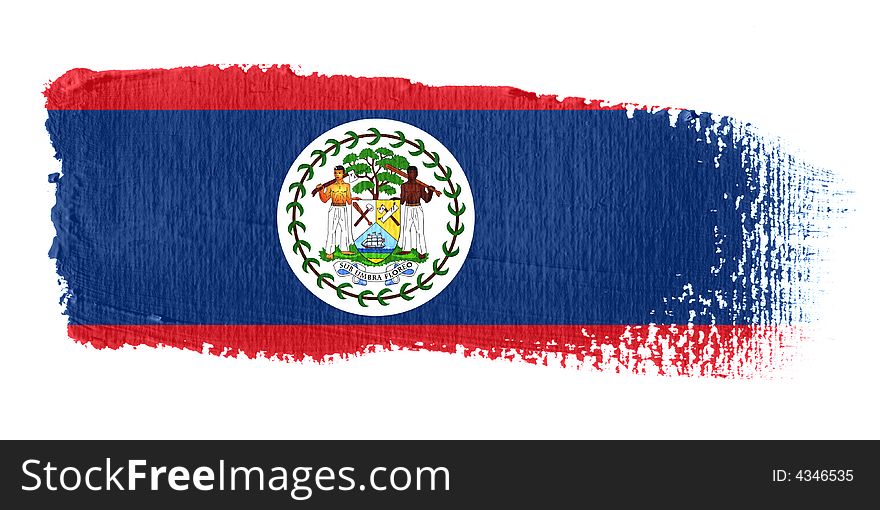 Brushstroke Flag Belize