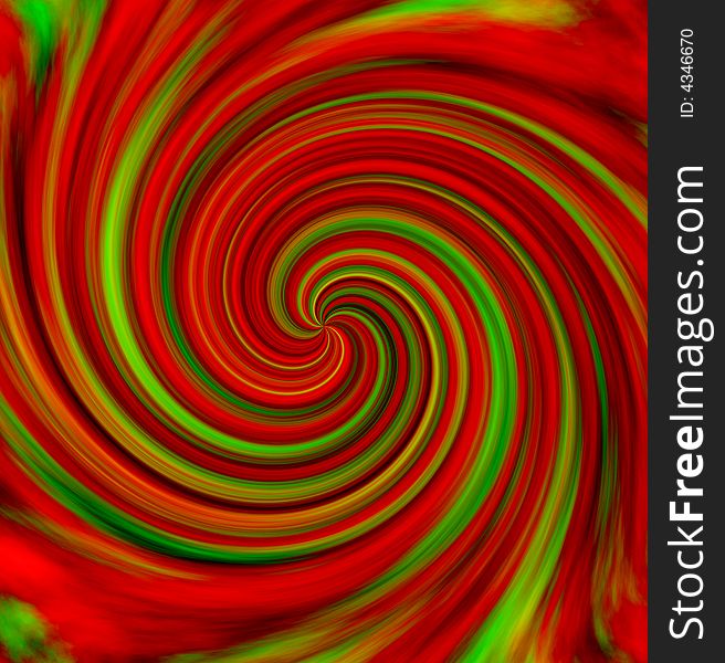 Vaporous background generated electronically in a spiral
