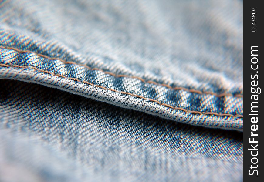 Denim with seam