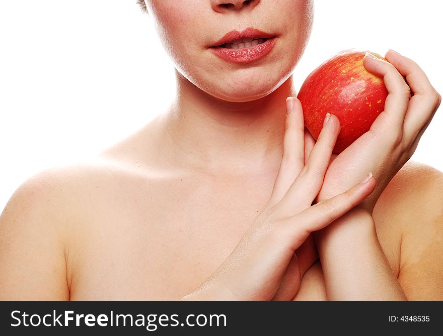 Beautiful woman posing for a health and beauty concept