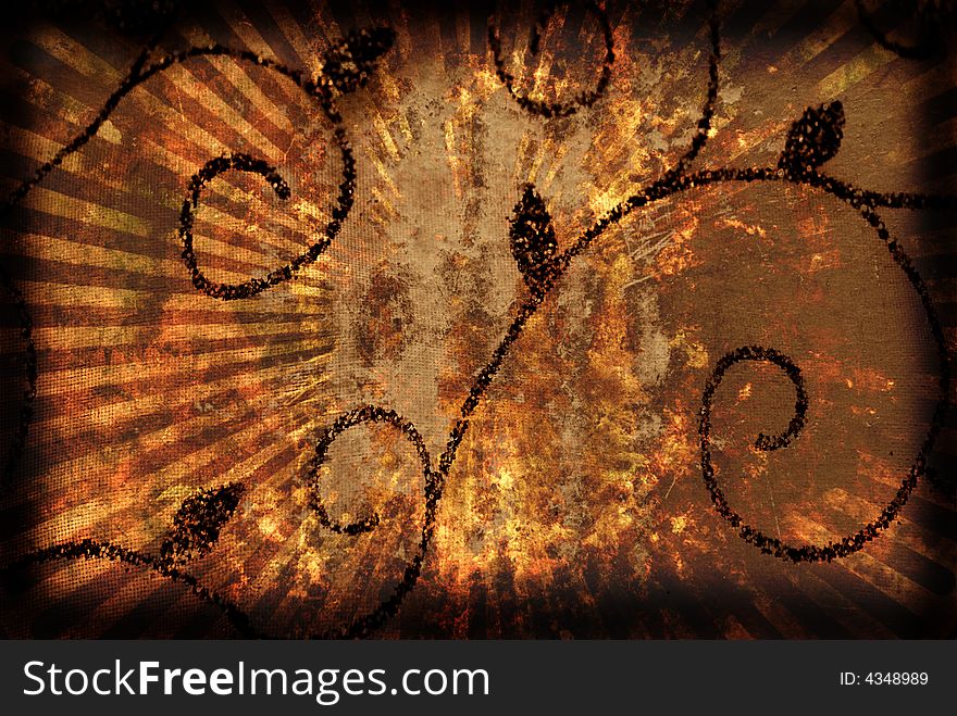 Grunge Style Background with scratches, Warm Toned. Grunge Style Background with scratches, Warm Toned