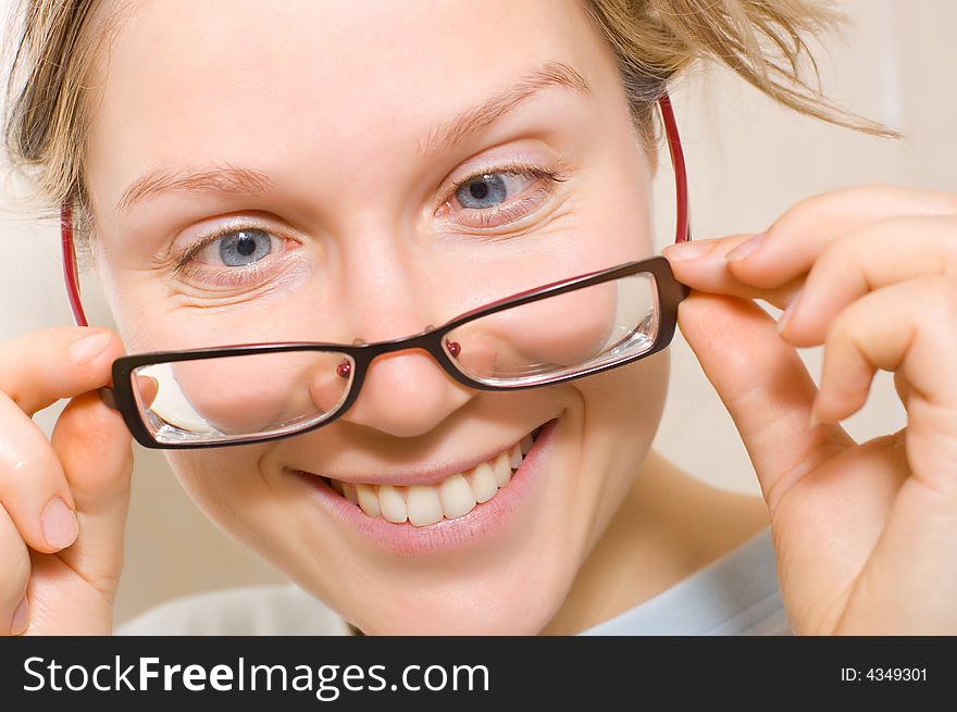 woman with glasses
expressions of emotion