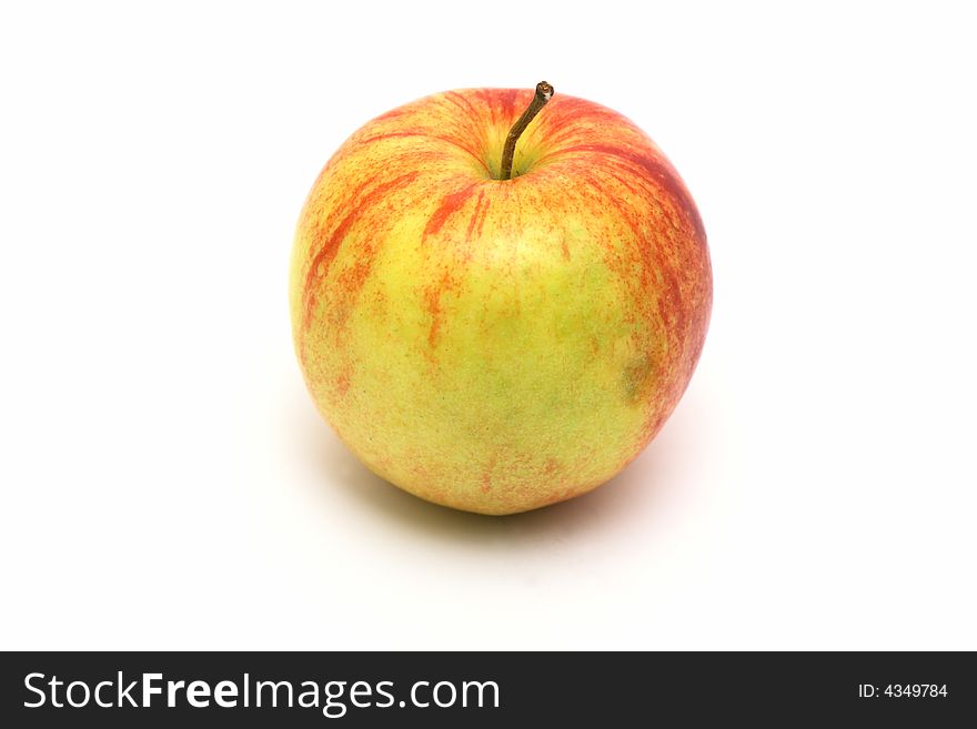 Jonagorette apple on a white background. Jonagorette apple on a white background