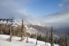 Alpine Slope Covered With Snow Stock Photos Alpine Slope Covered With Snow Stock Photos