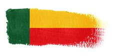 Brushstroke Flag Benin Stock Images