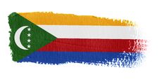 Brushstroke Flag Comoros Stock Images Brushstroke Flag Comoros Stock Images