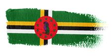 Brushstroke Flag Dominica Stock Photos