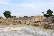 Ruins Of Roman Town At Paestum Royalty Free Stock Photos Ruins Of Roman Town At Paestum Royalty Free Stock Photos
