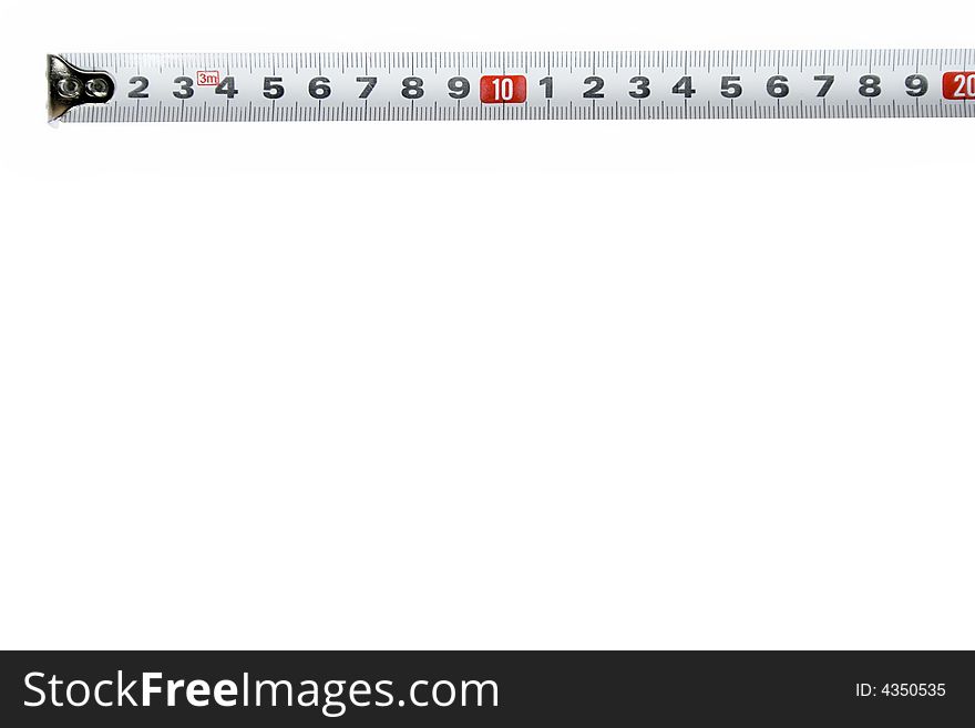 Isolated meter on white background with lot of space for designers