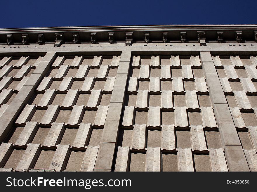 Architecture - wall of National Theatre - Bucharest, Romania