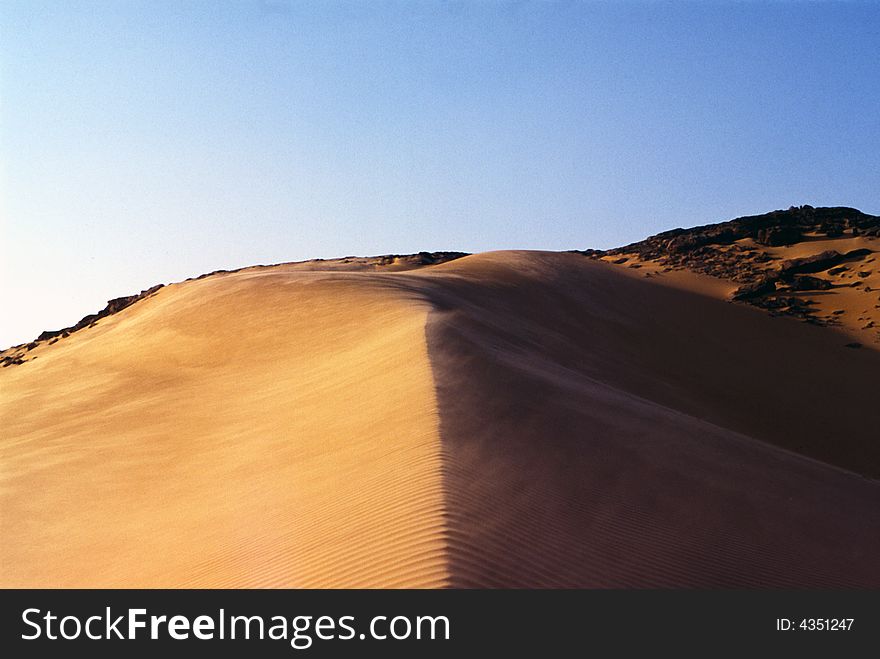 Dunes of the desert in egypt