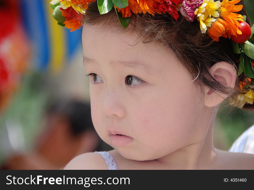 A beautiful Chinese young child， a pure and angelical face. A beautiful Chinese young child， a pure and angelical face