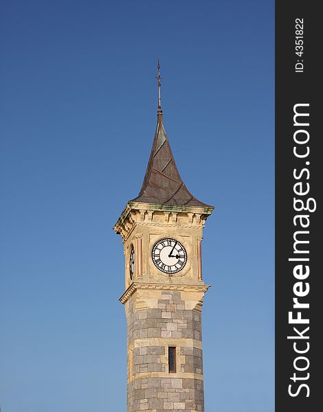 Clock tower against blue sky
