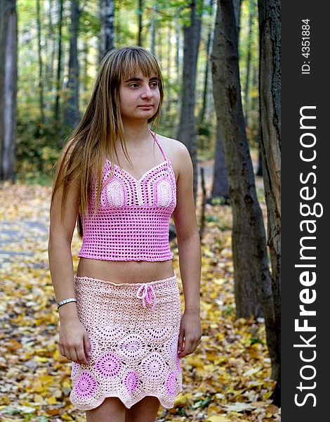 Cream-coloured Dress And Bracelet