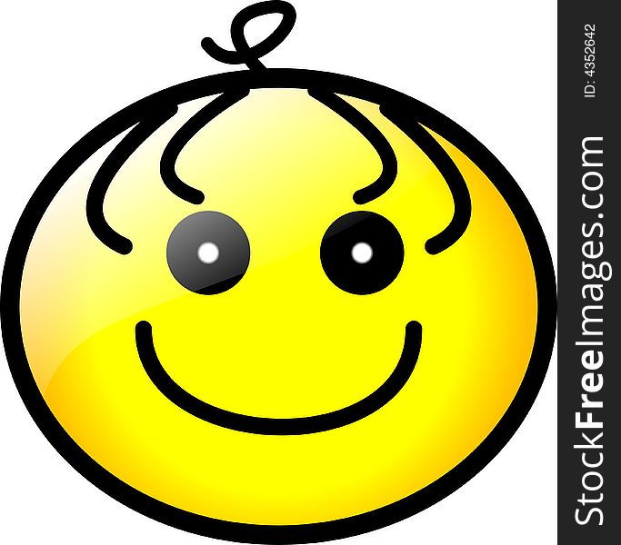 Illustration of a smiley face in Vector Format. Illustration of a smiley face in Vector Format