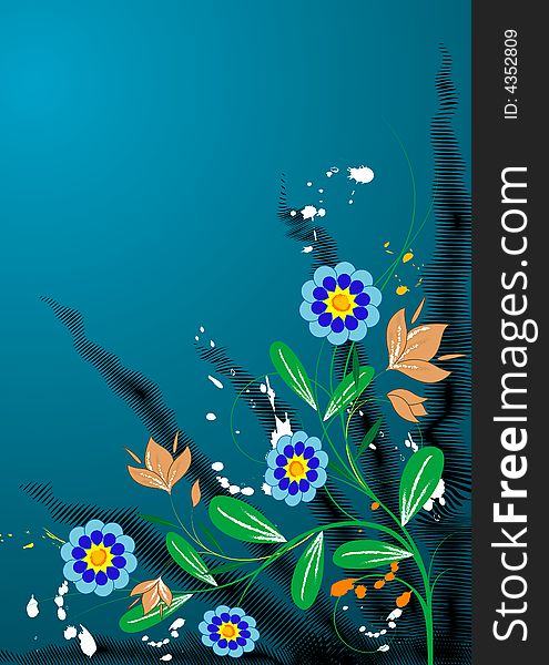 Abstract floral background. Vector illustration.